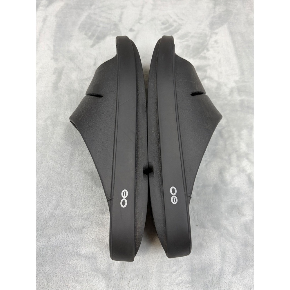 Oofos Mens Slide Sandals OOahh Recovery Black 11 Comfort Waterproof Footwear - Picture 5 of 7